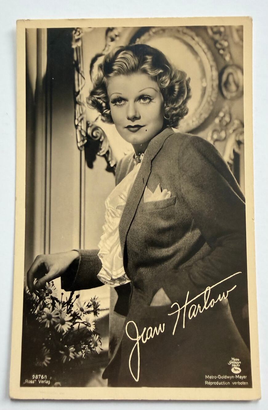 RARE 1930's Jean Harlow Post Ross Verlag Platinum Blonde, Public Enemy, Saratoga
